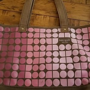 Kate Spade geometric canvas tote